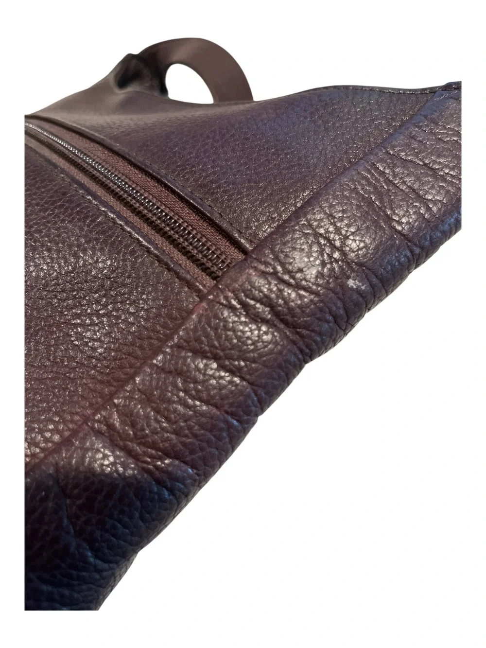 The Sak Brown Pebbled Leather Hobo Bag Shoulder Purse Vintage
